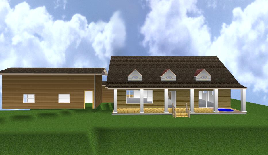 The front of our house as designed in the Punch software